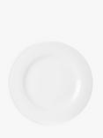 John Lewis Dine Porcelain Rim Dinner Plates, Set of 4, 28cm, White, Seconds