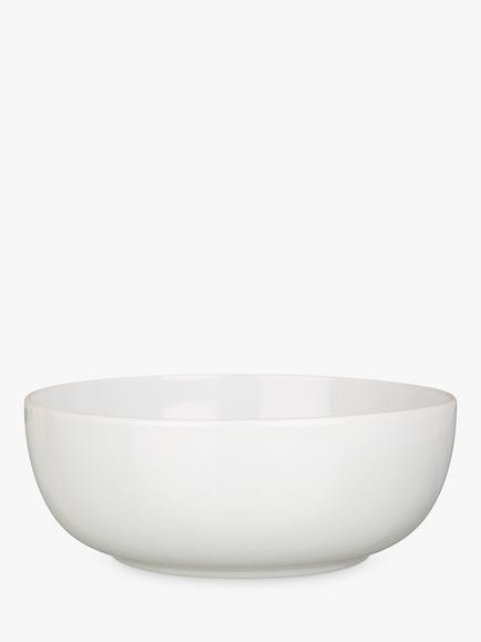 John Lewis Dine Porcelain Low Cereal Bowl, Set of 4, 16cm, White, Seconds, White