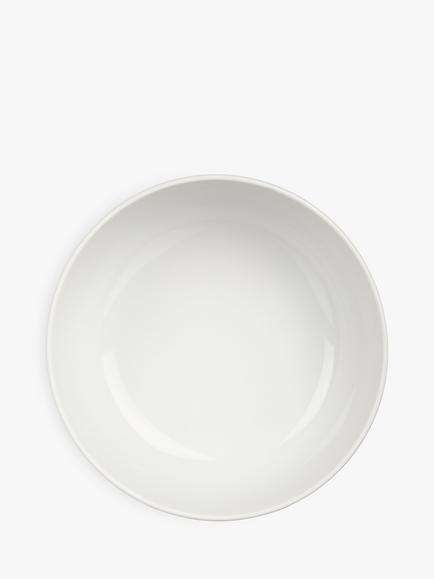John Lewis Dine Porcelain Low Cereal Bowl, Set of 4, 16cm, White, Seconds - view 2, White