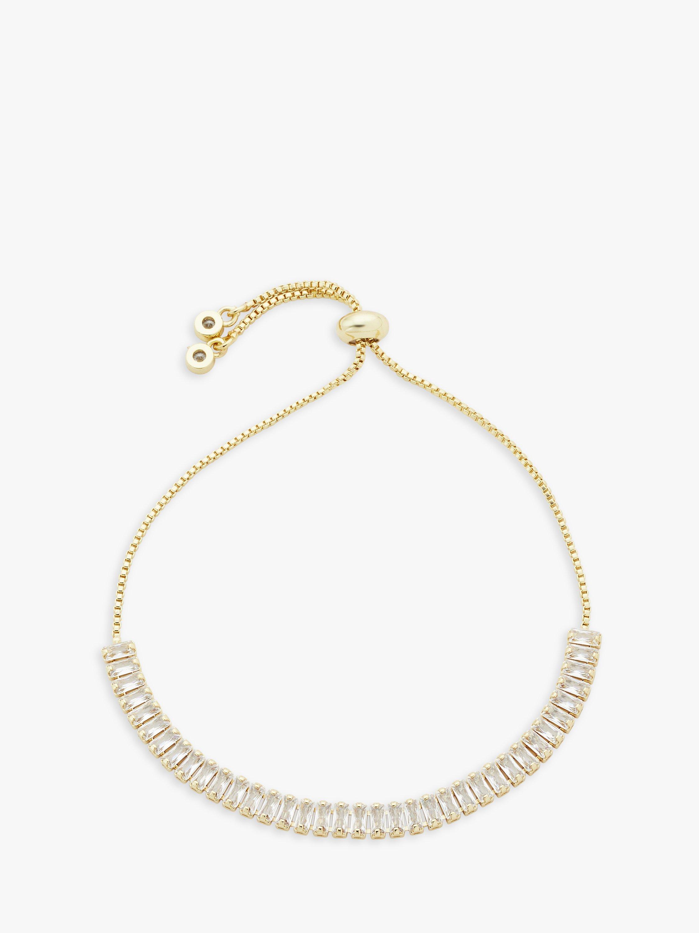 John Lewis Baguette Cut Cubic Zirconia Slider Bracelet