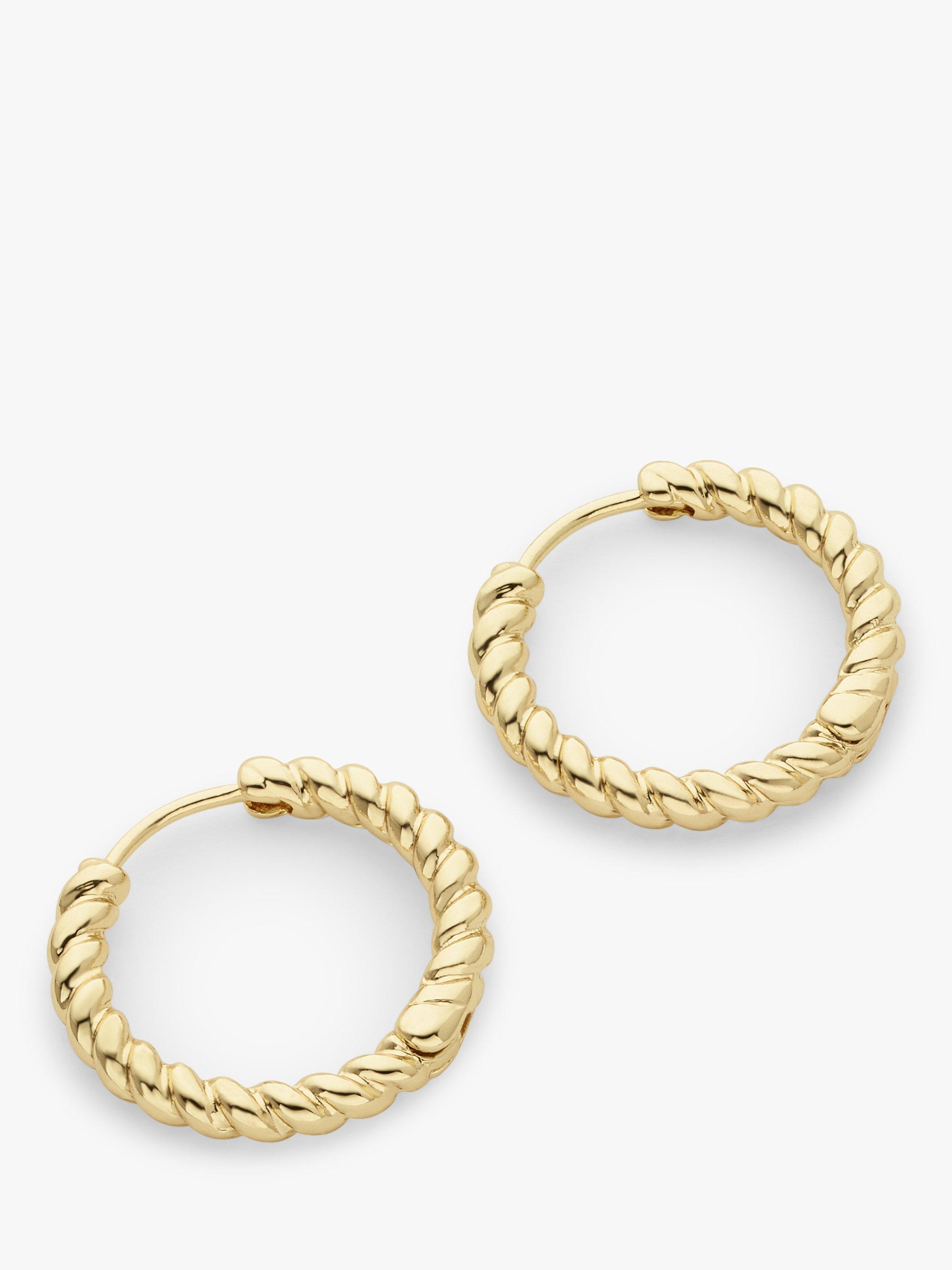 John Lewis Twist Hinged Hoop Earrings