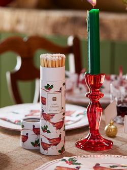 Talking Tables Boho Glass Candle Holder - view 2, Red