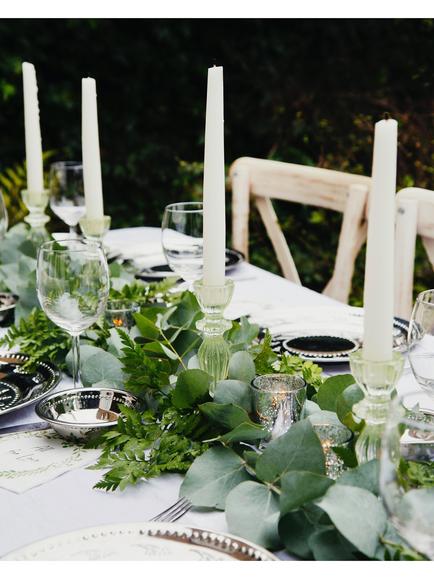 Talking Tables Boho Glass Candle Holder - view 2, Green