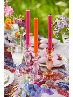 Talking Tables Boho Glass Candle Holder - view 2, Pink