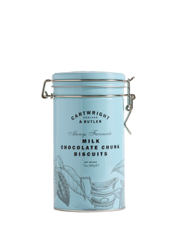 Cartwright & Butler Milk Chocolate Chunk Biscuits in Tin, 200g, Multi Multi