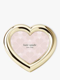 kate spade new york A Charmed Life Mini Heart Photo Frame, 3 x 3", Gold