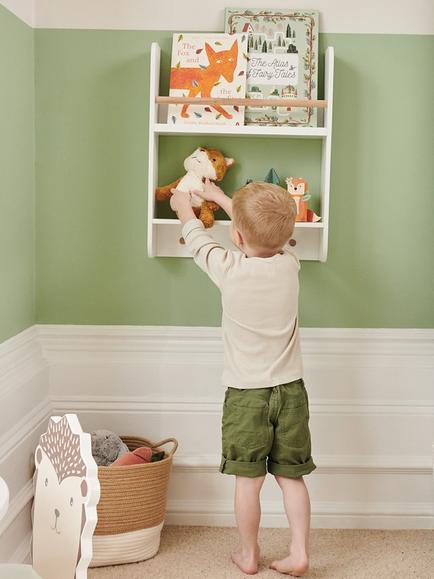 Great Little Trading Co Display Wall Shelf, White - view 2, White
