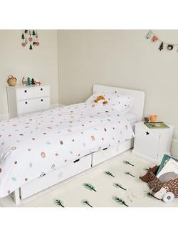 Great Little Trading Co Star Bright Bedside Table, White - view 2, White