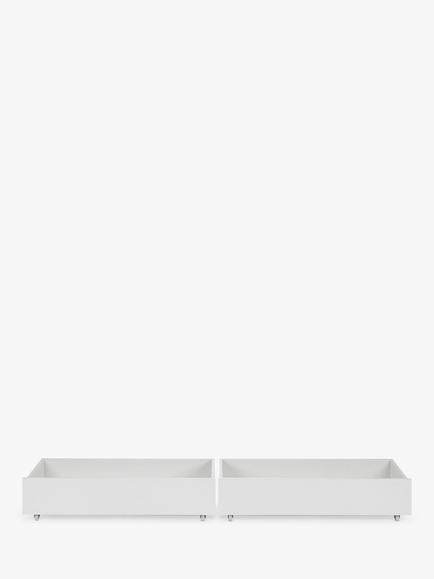 Julian Bowen Emma Underbed Storage Drawers, Set of 2, White High Gloss - view 2, White High Gloss