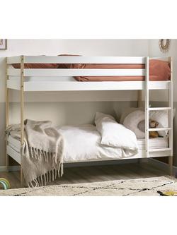 Julian Bowen Nellie Bunk Bed, Single, White/Pine, White/Pine