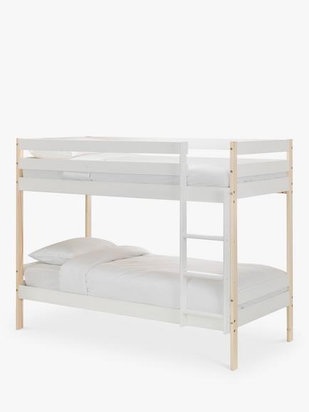 Julian Bowen Nellie Bunk Bed, Single, White/Pine - view 2, White/Pine