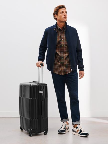 John Lewis Tampa 4-Wheel Hard Shell Suitcase, Set of 3, Black - view 2, Black