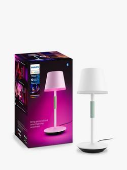 Philips Hue Go Rechargeable Table Lamp, White, White
