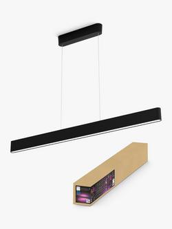 Philips Hue Ensis Smart LED Pendant Ceiling Light with Bluetooth, Black, Black