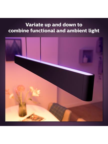 Philips Hue Ensis Smart LED Pendant Ceiling Light with Bluetooth, Black - view 2, Black