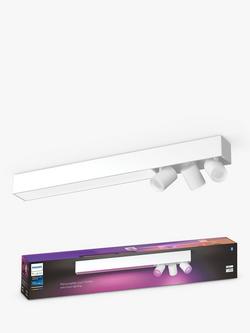 Philips Hue Centris Triple Light Smart LED Ceiling Light with Bluetooth, White, White
