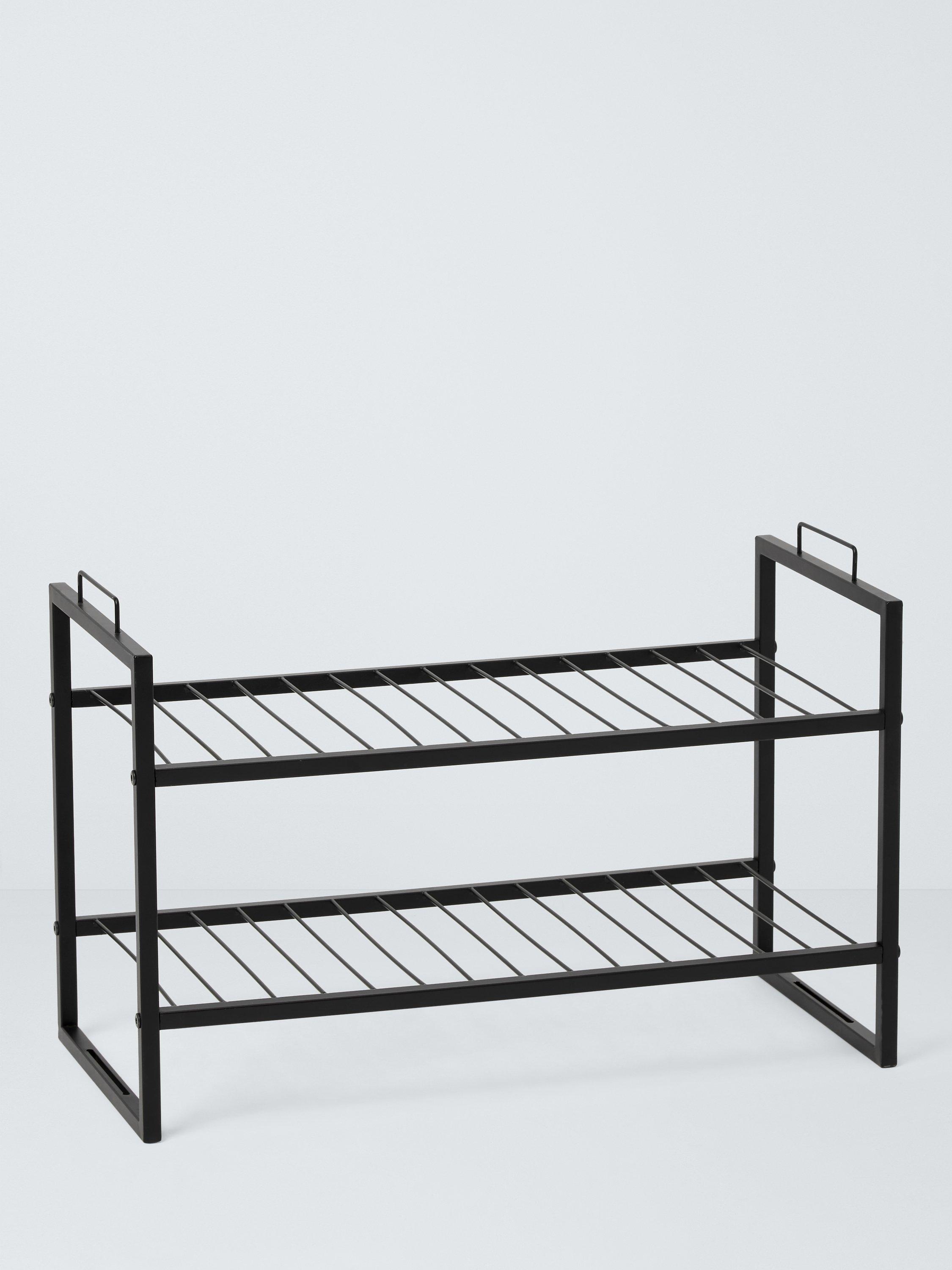 John Lewis ANYDAY Stackable Metal Shoe Rack 2 Tier