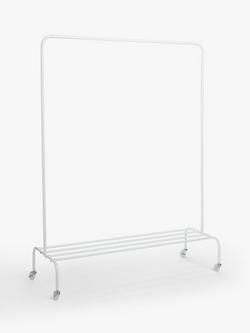 John Lewis Metal Clothes Rail, White