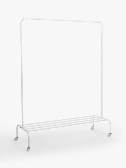 John Lewis Metal Clothes Rail, White