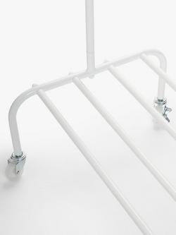 John Lewis Metal Clothes Rail - view 2, White
