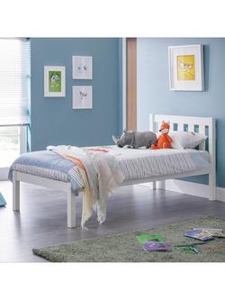 Julian Bowen Lauren Pine Wood Bedframe, Single, Surf White