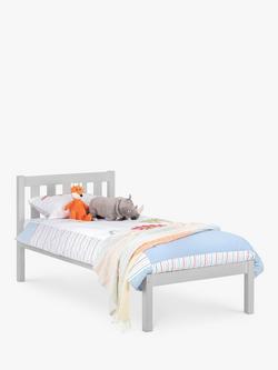 Julian Bowen Lauren Pine Wood Bedframe, Single - view 2, Dove Grey
