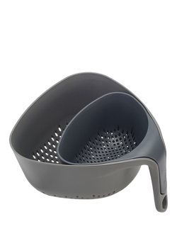 Joseph Joseph Square Nest Colanders, Set of 2, Grey, Grey