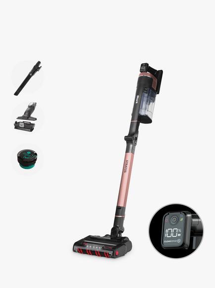 Shark Stratos IZ400UK Cordless Stick Vacuum Cleaner with Anti Hair Wrap Plus & Clean Sense IQ, Rose Gold, Grey Mid