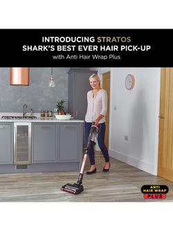Shark Stratos IZ400UK Cordless Stick Vacuum Cleaner with Anti Hair Wrap Plus & Clean Sense IQ, Rose Gold - view 2, Grey Mid