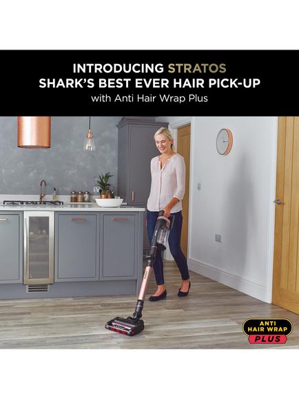 Shark Stratos IZ400UK Cordless Stick Vacuum Cleaner with Anti Hair Wrap Plus & Clean Sense IQ, Rose Gold - view 2, Grey Mid