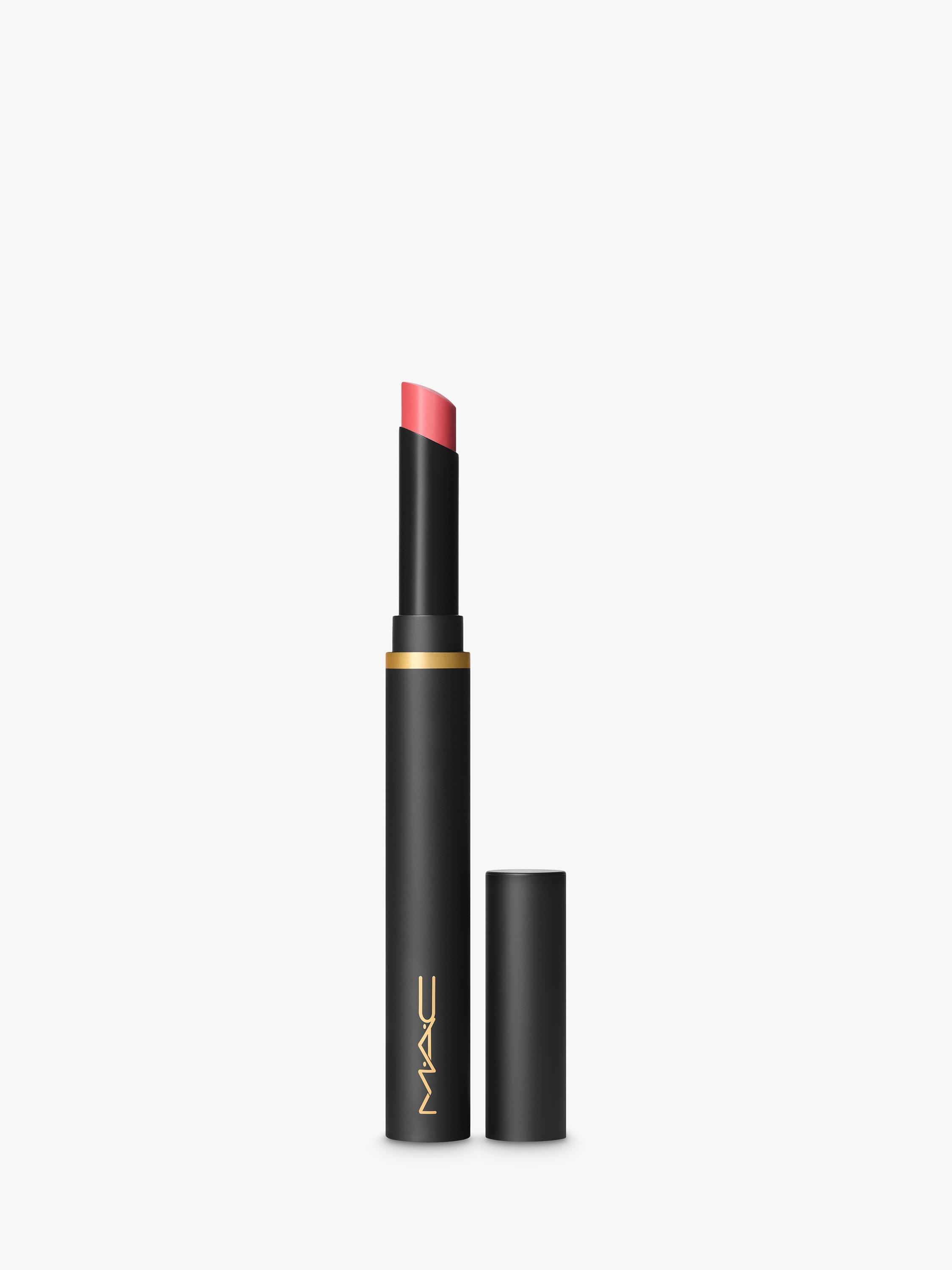 Product image 1 of 5, which shows MAC Lipstick -  Powder Kiss Velvet Blur Slim Stick, Sheer Outrage