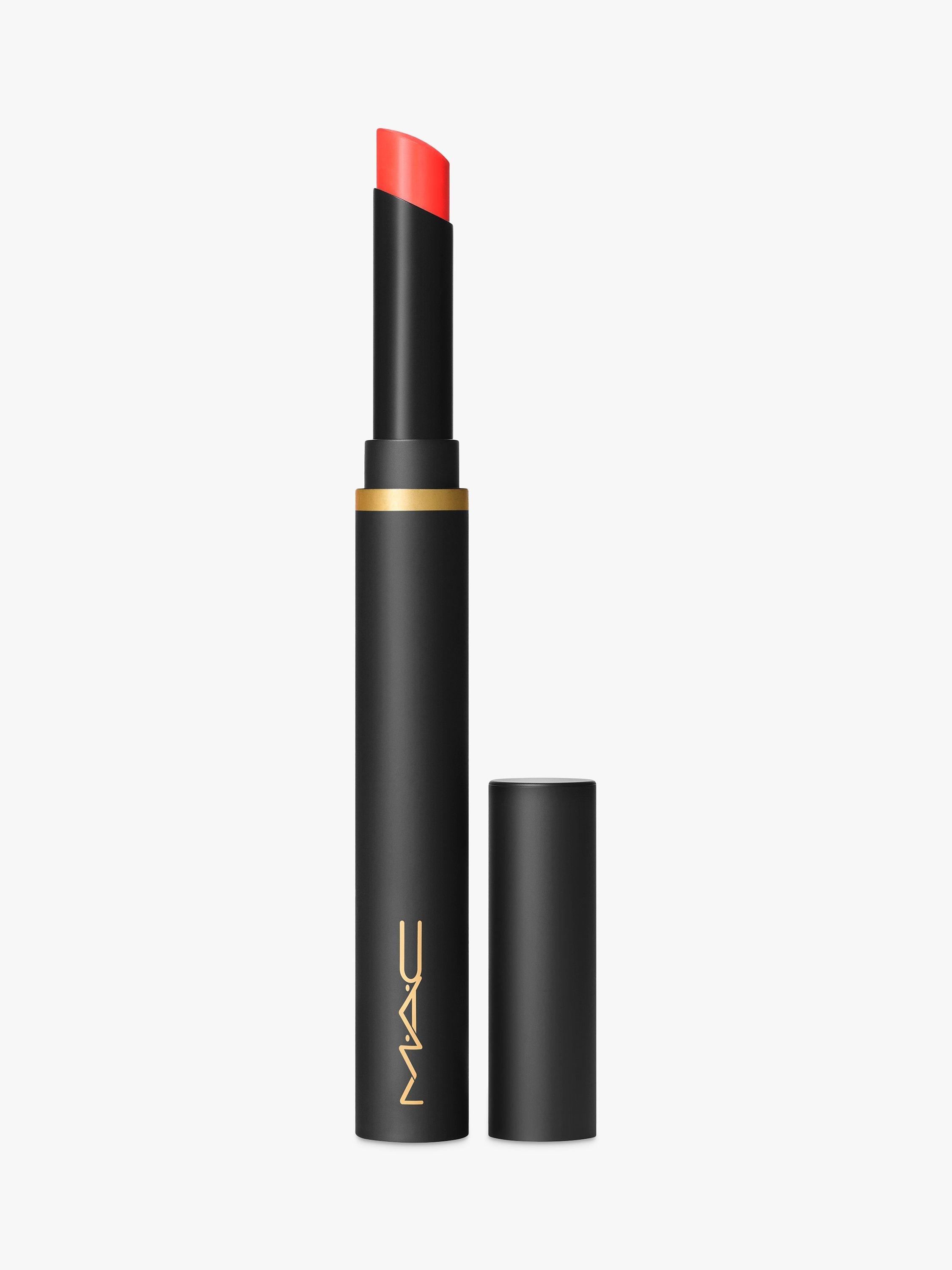 Product image 1 of 5, which shows MAC Lipstick -  Powder Kiss Velvet Blur Slim Stick, Hot Paprika