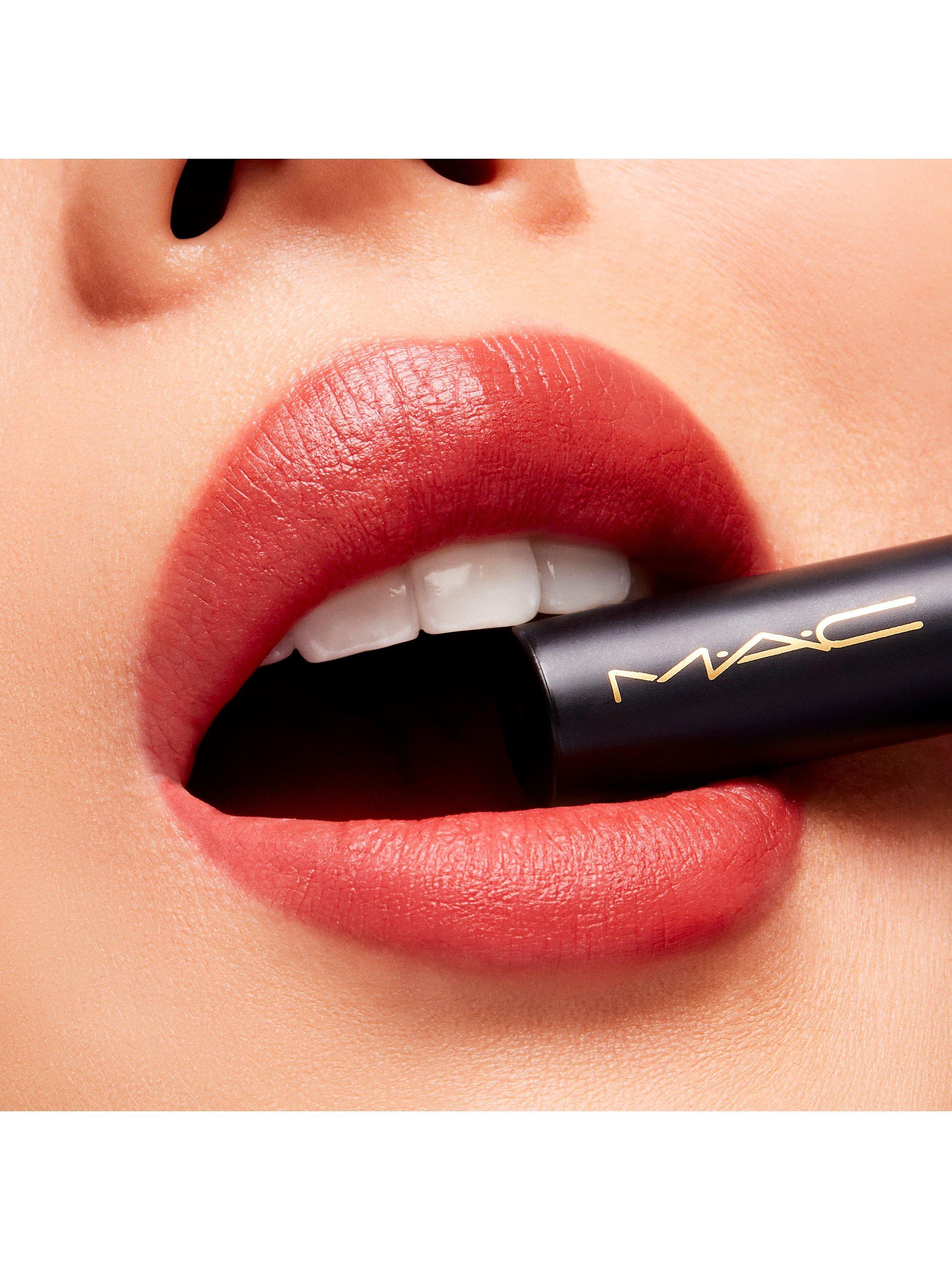 Product image 4 of 5, which shows MAC Lipstick -  Powder Kiss Velvet Blur Slim Stick, Sweet Cinnamon