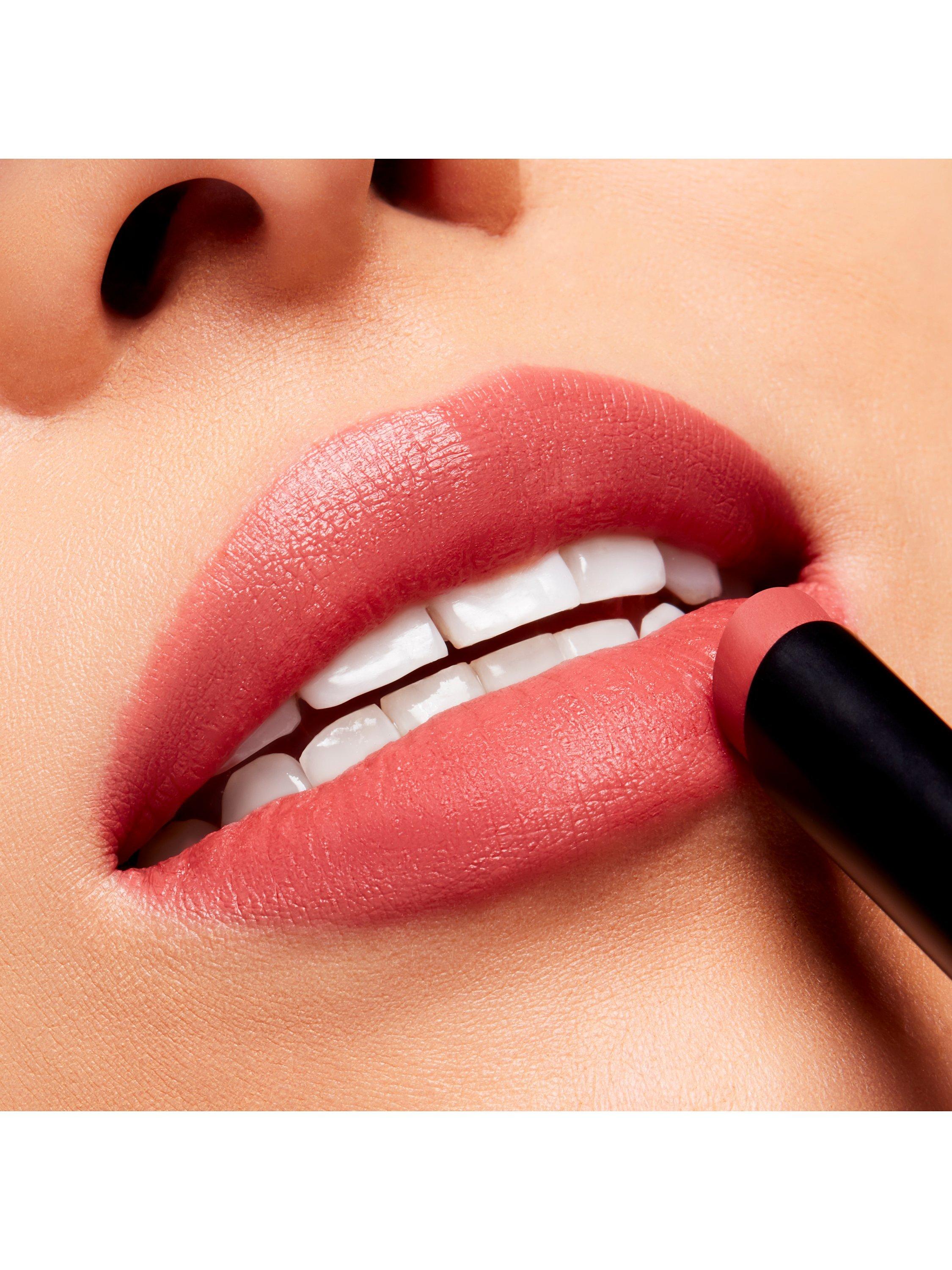 Product image 4 of 5, which shows MAC Lipstick -  Powder Kiss Velvet Blur Slim Stick, Brickthrough
