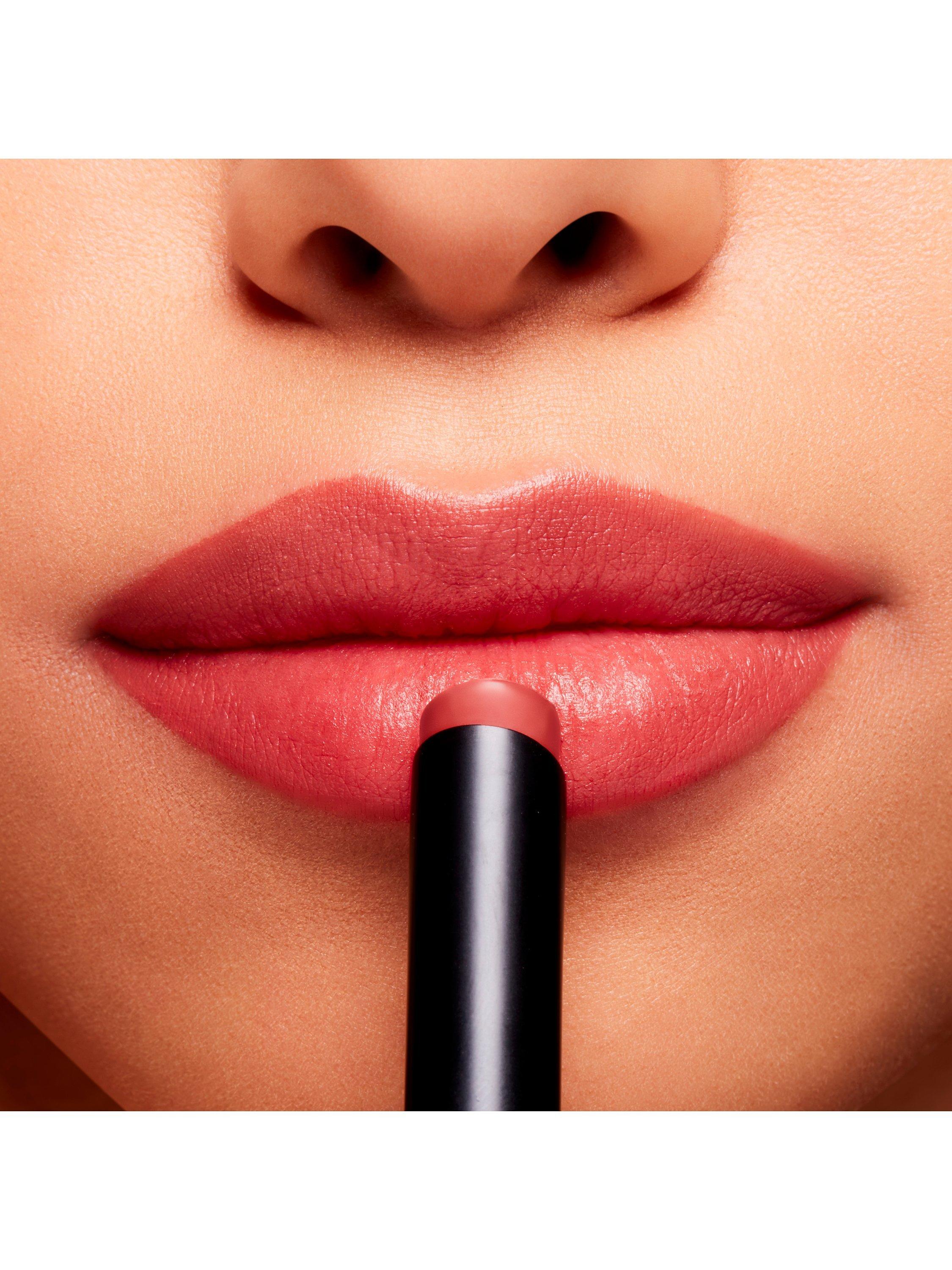 Product image 5 of 5, which shows MAC Lipstick -  Powder Kiss Velvet Blur Slim Stick, Brickthrough