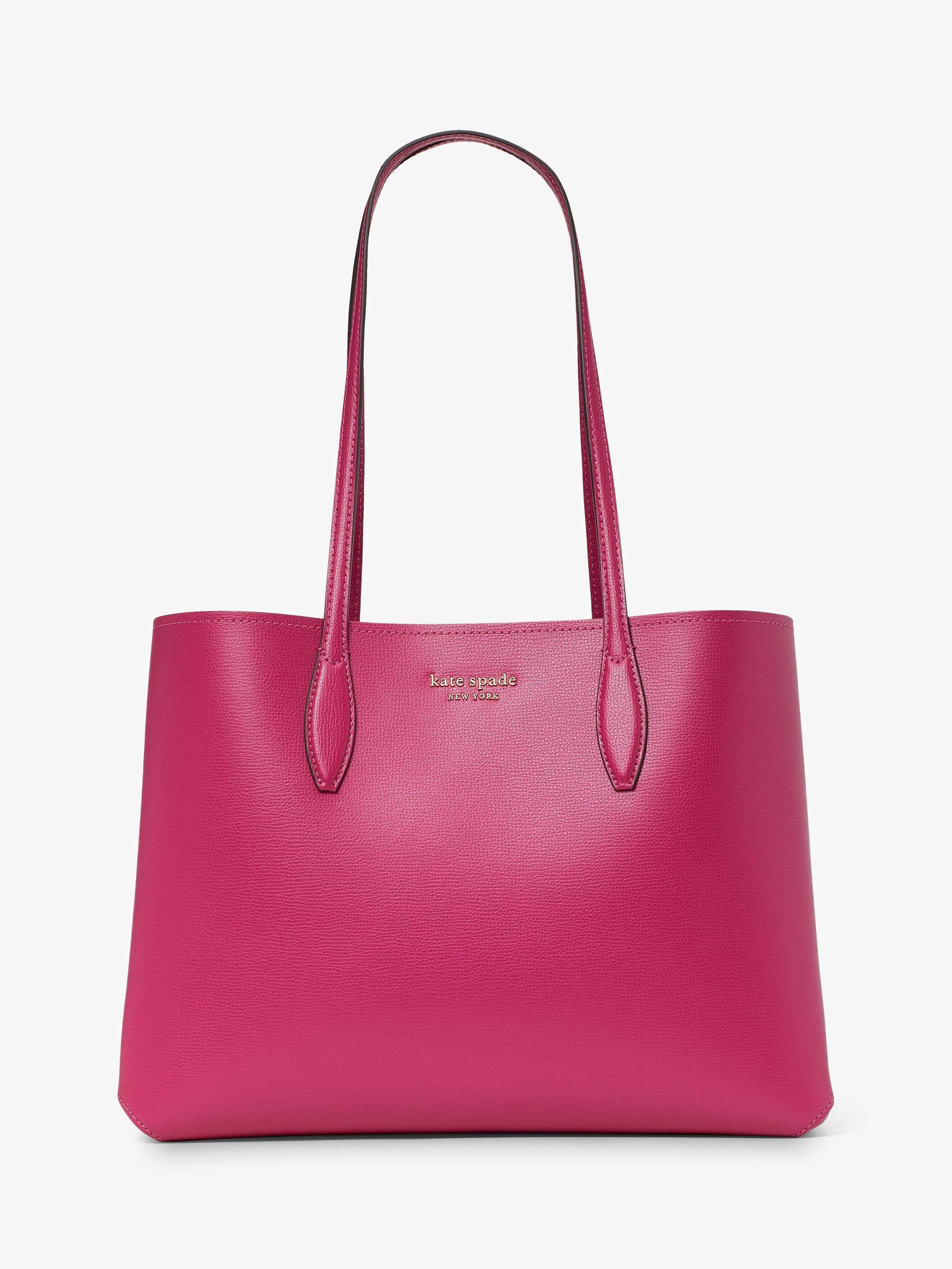 kate spade new york All Day Leather Large Tote Bag, Plum Liqueur