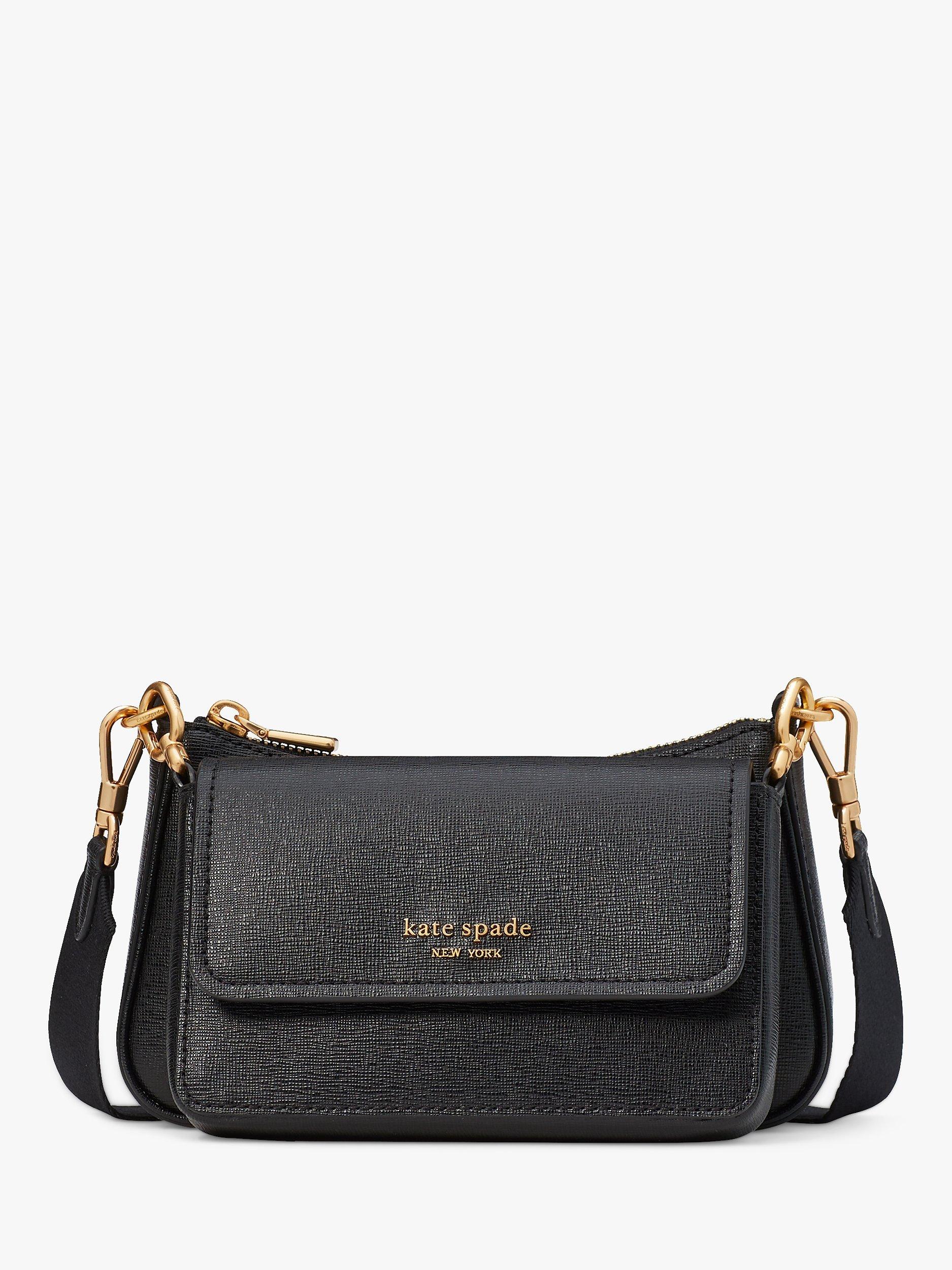 kate spade new york Morgan Leather Double Up Crossbody Bag Black