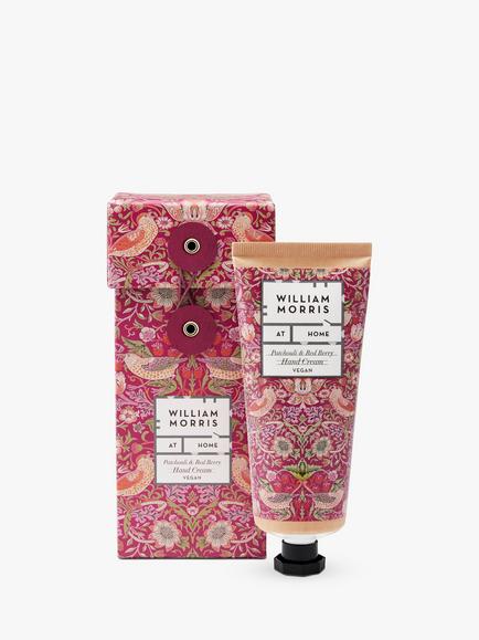 William Morris At Home Strawberry Thief Patchouli & Red Berry Hand Cream, 100ml, Multi