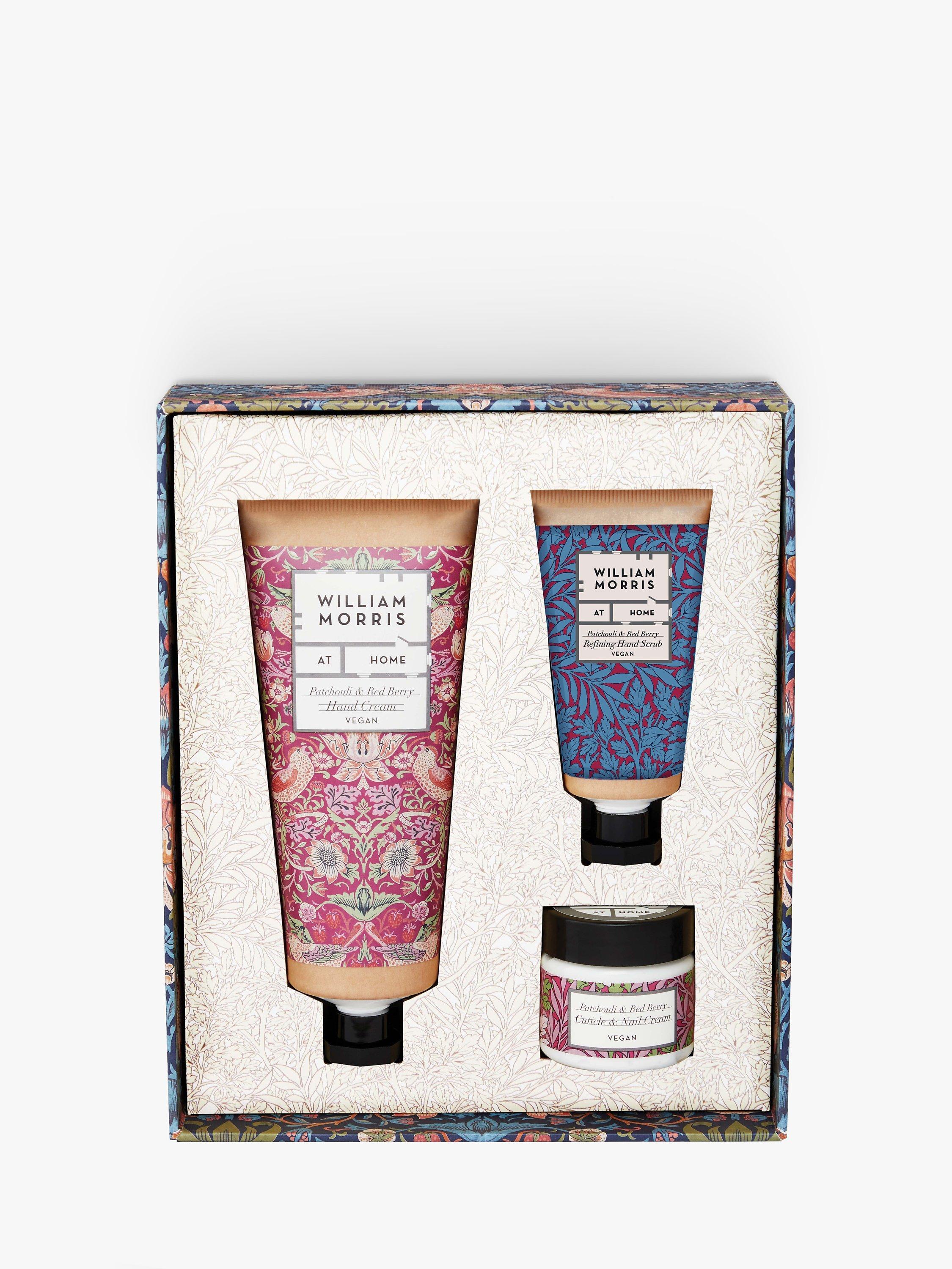 Product image 1 of 6, which shows William Morris At Home Strawberry Thief Patchouli & Red Berry Hand Care Treats