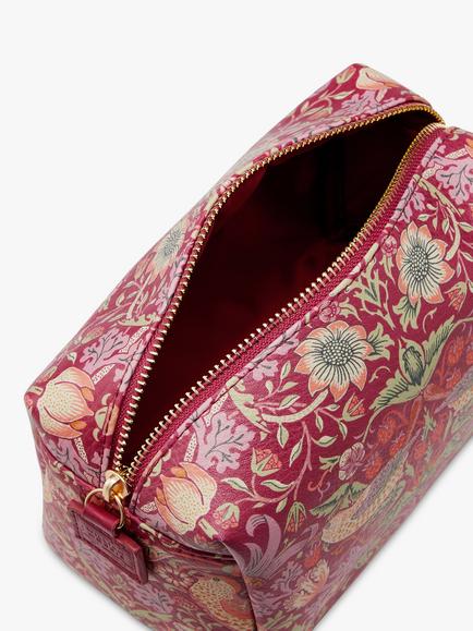 William Morris At Home Strawberry Thief Medium Wash Bag - view 2, Multi