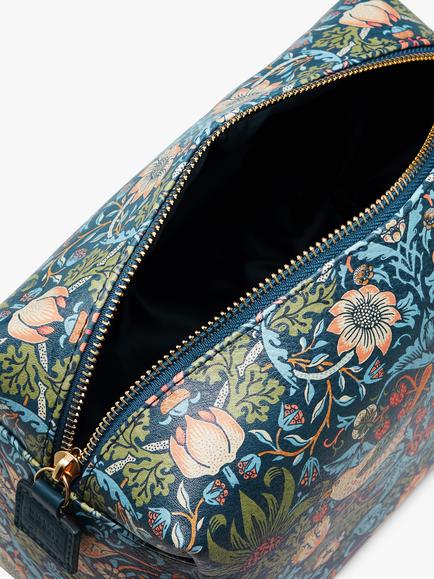 William Morris At Home Strawberry Thief Large Wash Bag - view 2, Multi