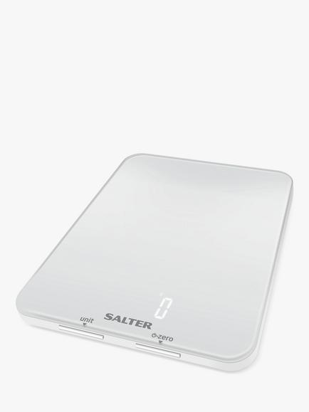 Salter Ghost Electronic Digital Kitchen Scale, 5kg, White, White