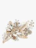 Jon Richard Gold Plated Crystal Leaf Hair Slide