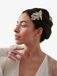 Jon Richard Gold Plated Crystal Leaf Hair Slide