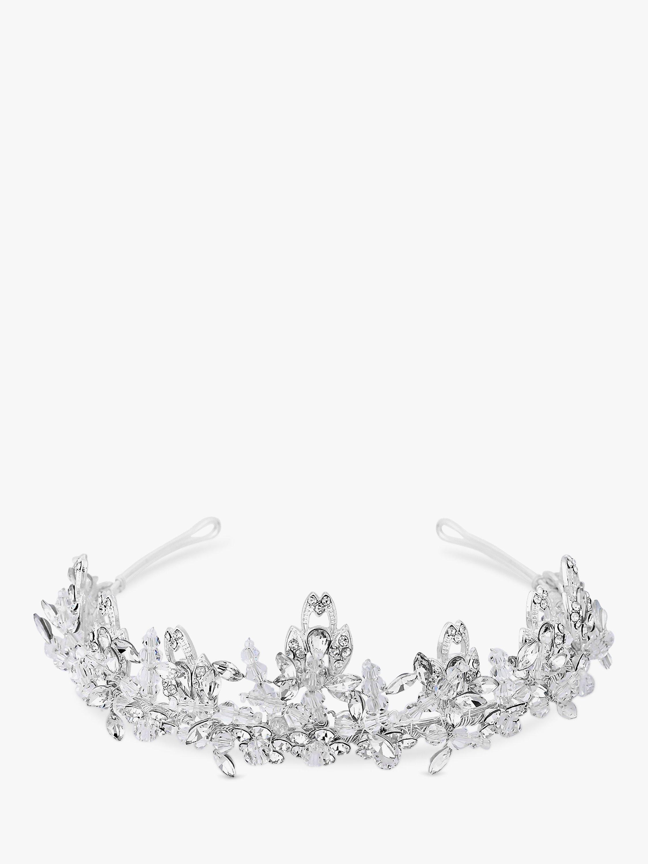 Product image 1 of 2, which shows Jon Richard Bridal Sophia Bead And Crystal Statement Tiara