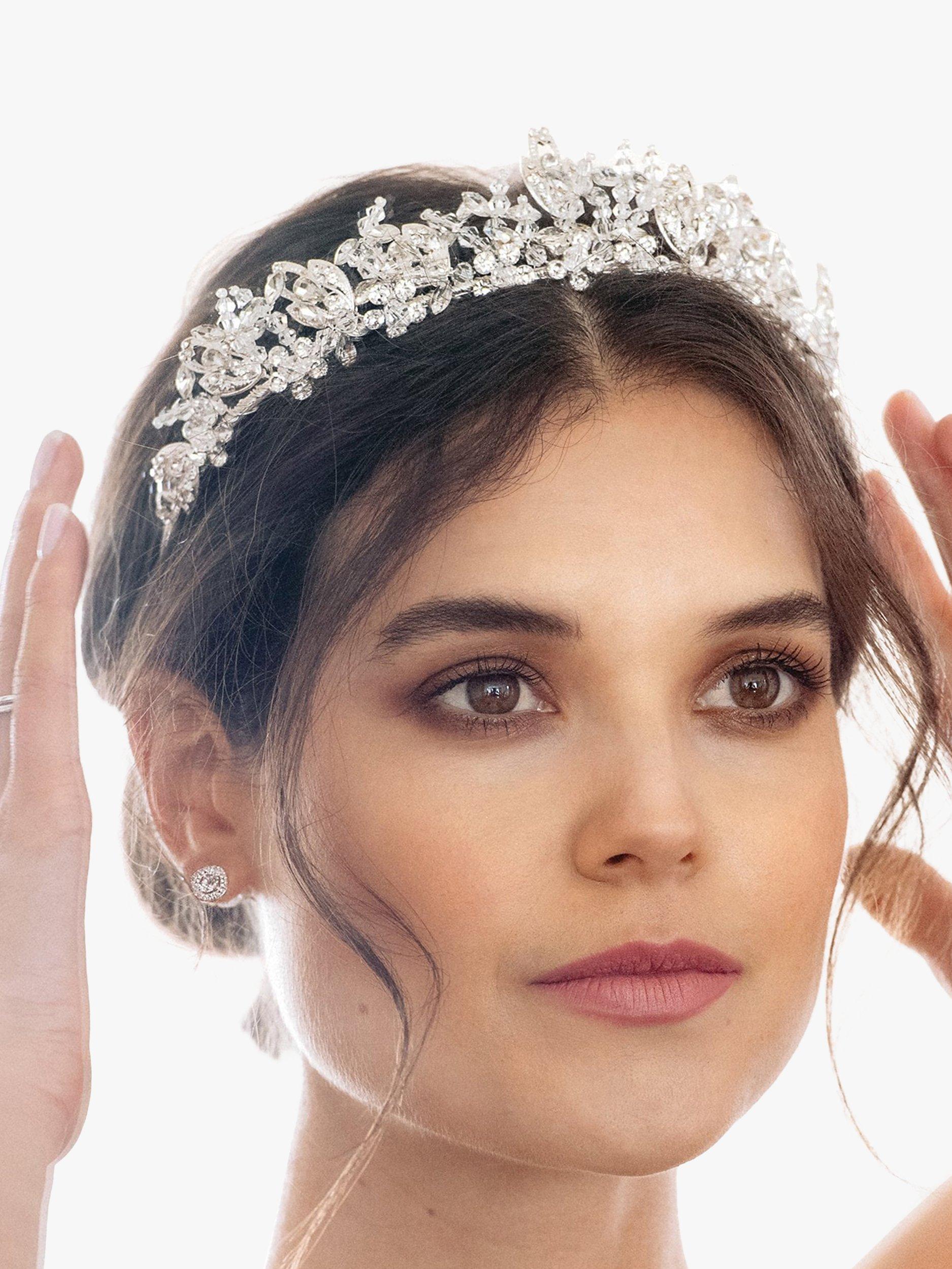 Product image 2 of 2, which shows Jon Richard Bridal Sophia Bead And Crystal Statement Tiara