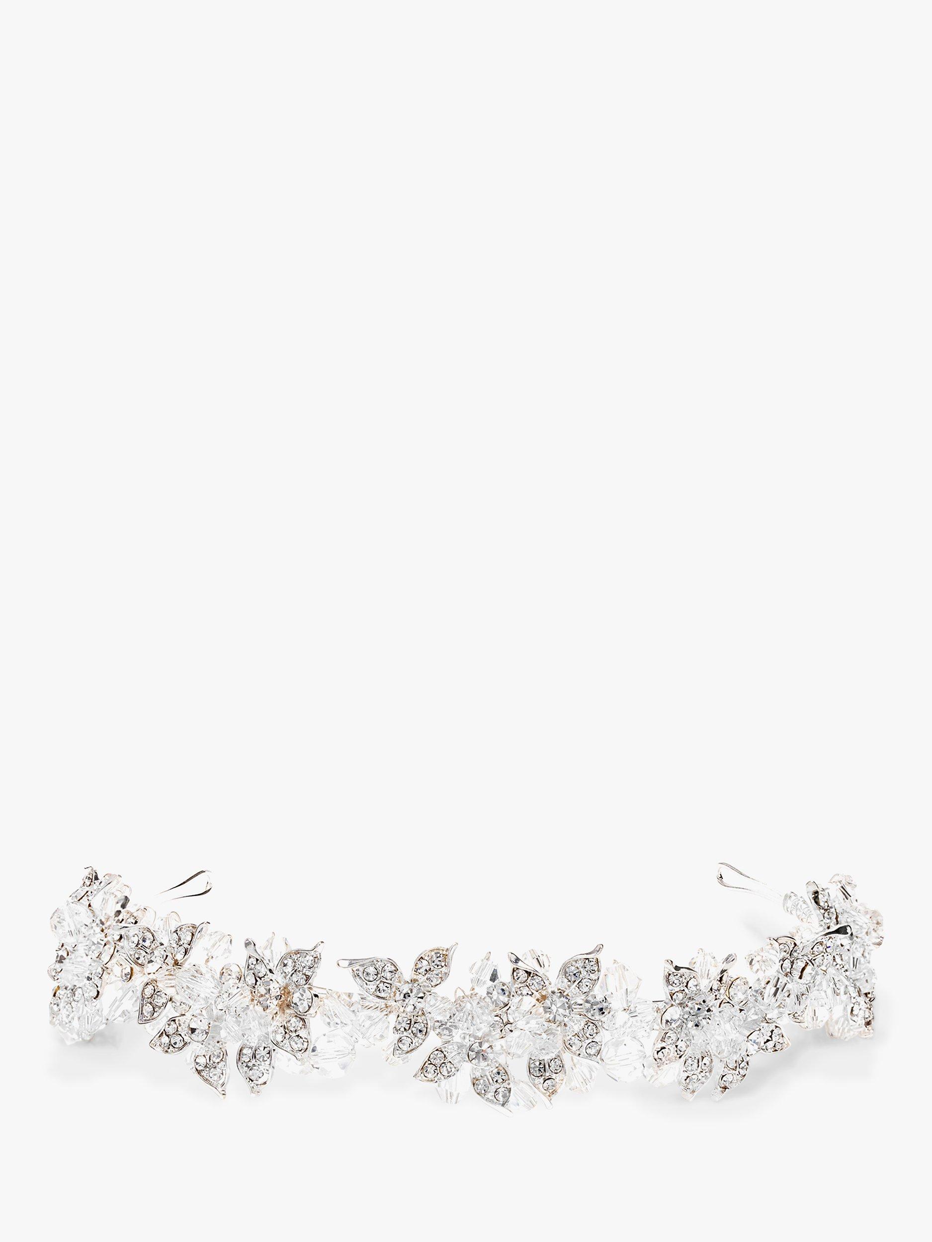 Product image 1 of 2, which shows Jon Richard Emery Silver Plated Leaf And Bead Headband