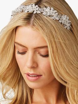 Jon Richard Emery Silver Plated Leaf And Bead Tiara - view 2, Silver