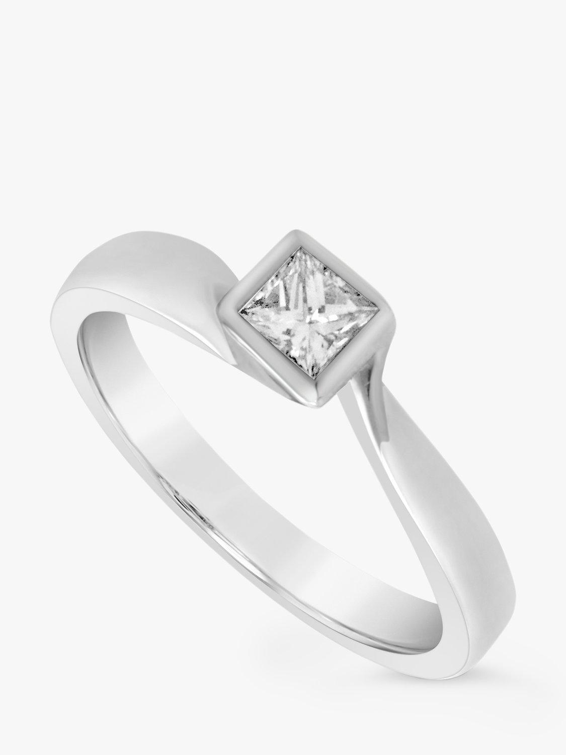 Product image 2 of 4, which shows Milton & Humble Jewellery Pre-Loved 950 Platinum Diamond Twist Engagement Ring