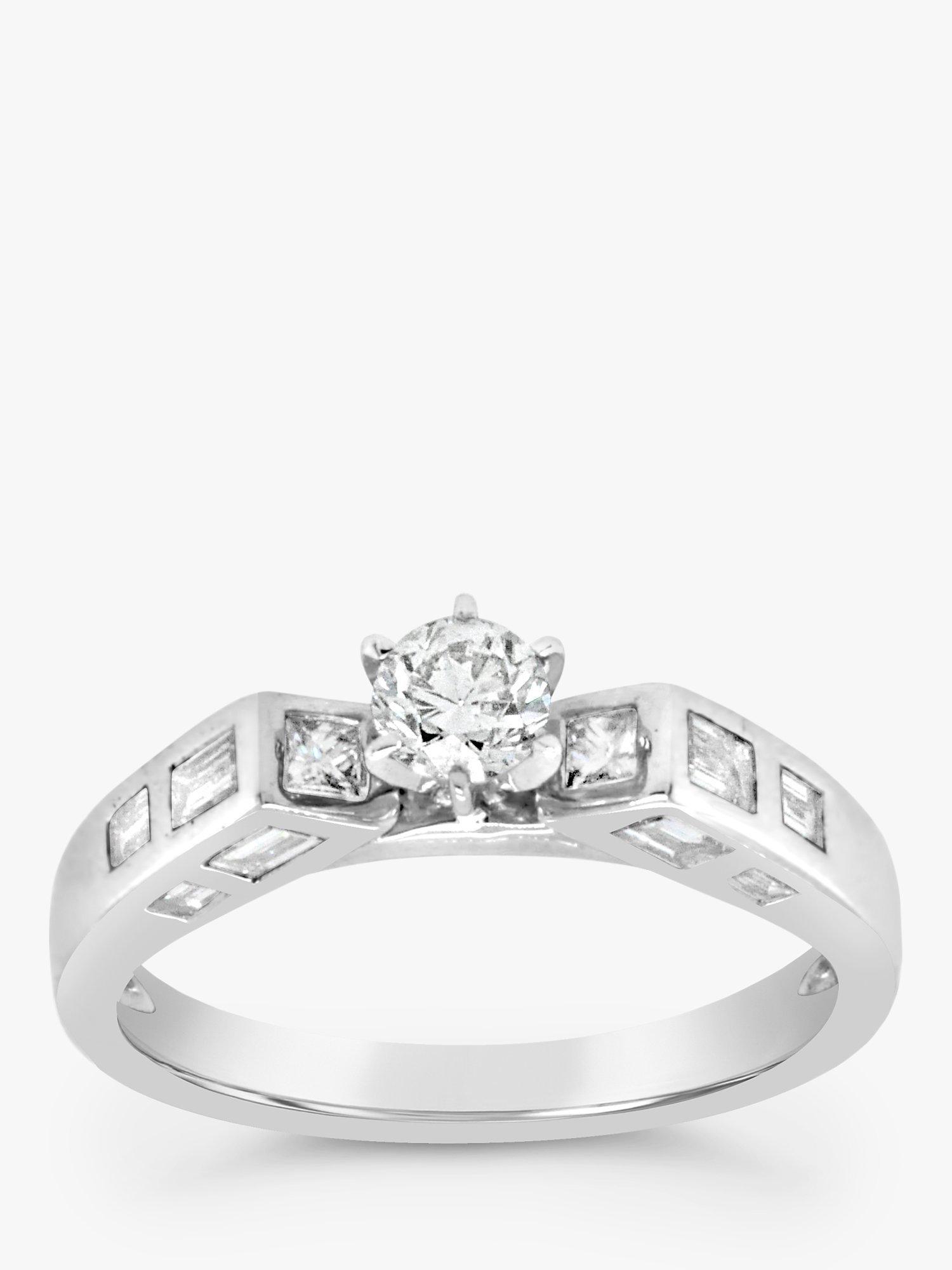 Product image 1 of 4, which shows Milton & Humble Jewellery Pre-Loved 14ct White Gold Diamond Engagement Ring